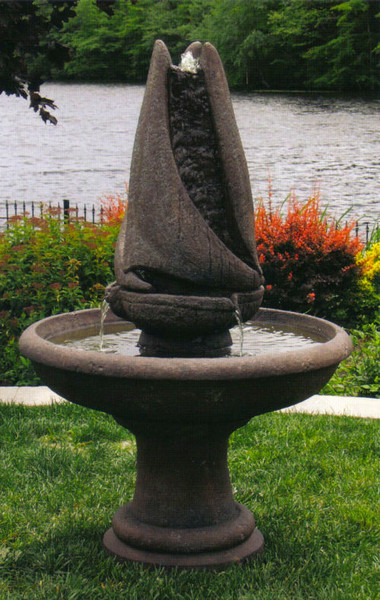 Sailing Garden Fountain Contemporary Sculpted Sail Modern Statuary